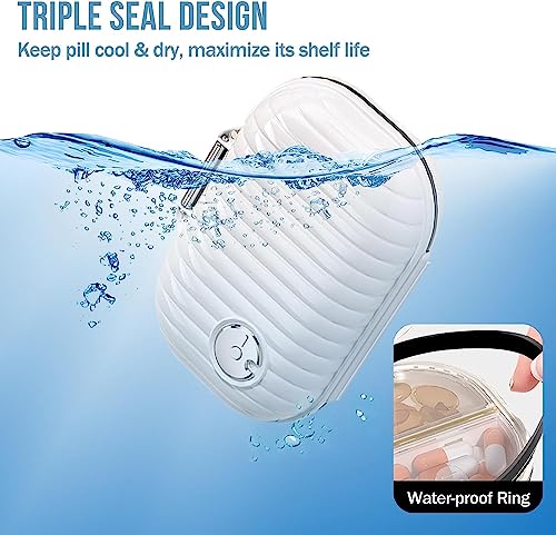 Ptyism Pillendoosjes (2 stuks, groot en klein), draagbare pillendoosjes, pillendoosjes voor op reis en voor dagelijks gebruik - Afbeelding 6