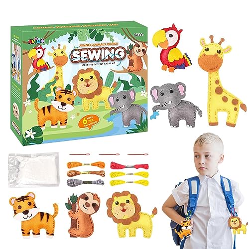 Brinquedo de enfiar,Projetos DIY de bonecos de pelúcia | Costurar mini kit de artesanato, primeiro k