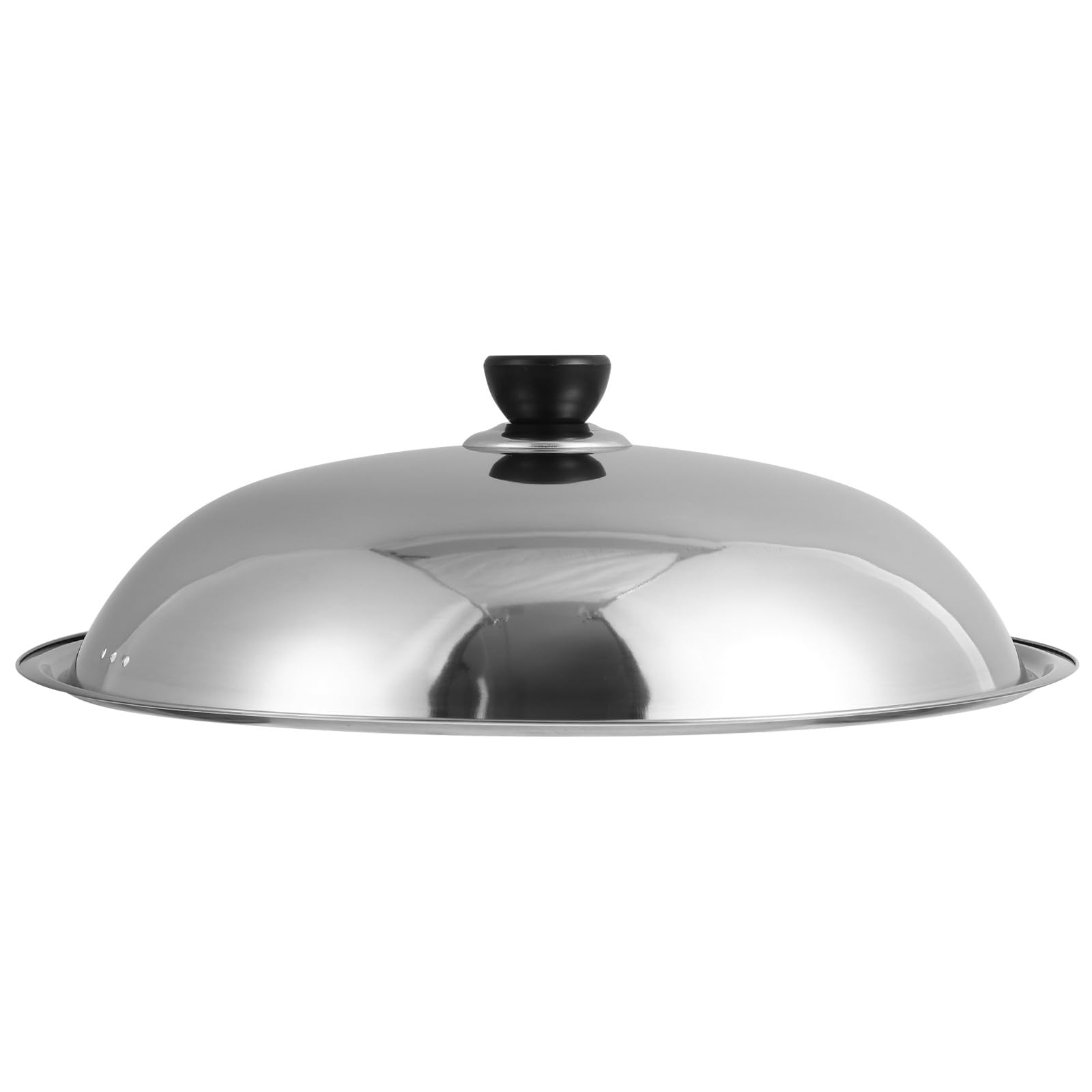 Edelstahl Topfdeckel mit Anti Verbrühschutz und Dampfsperre 36cm Spritzschutz für Wok und Kochtopf Elegante Glatte Oberfläche für Einfache Handhabung Zufälliger Stil