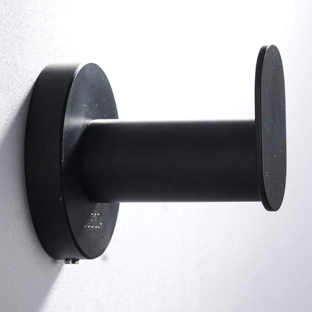 Solid Towel Hook, Single Robe Hook, Black Clothes Hook, Stainless Steel Contruction Concealed Wall Mounted Kitchen Toilet