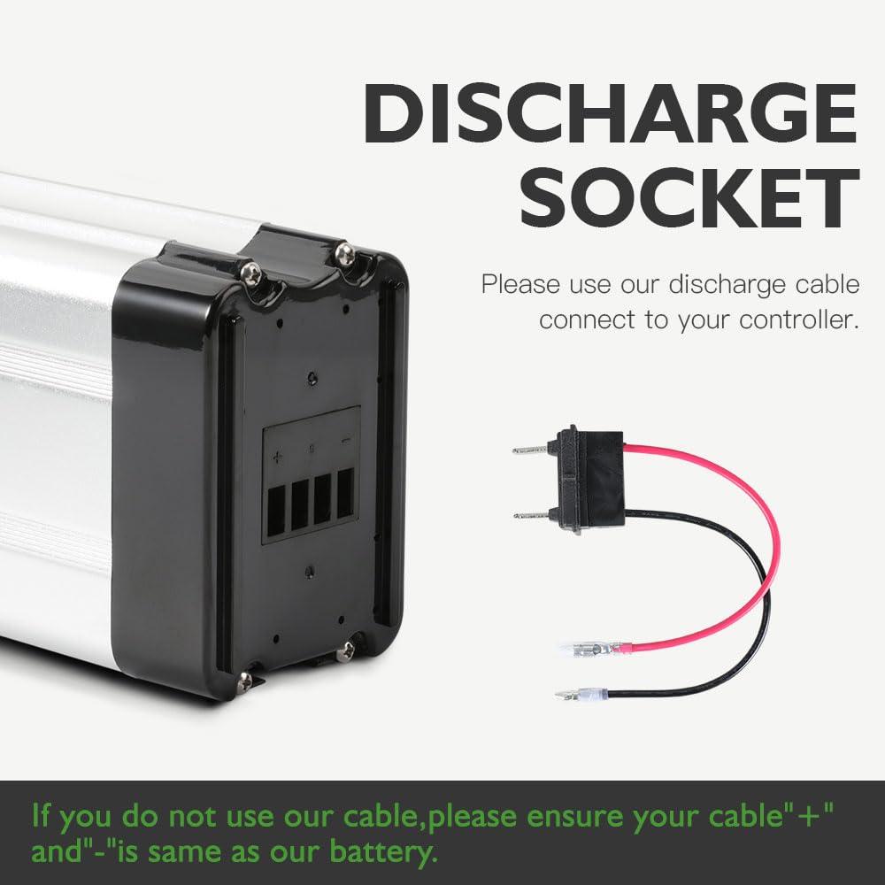 E-Bike Batterie 36V 10,4Ah/14,5Ah/15,6Ah/18,2Ah Fahrrad Li-ion Akku mit Ladegerät für 250W-1000W Motor MiFa, Rex, Prophete, Aldi, XH370-10J, Zhenlong/ZL1010-F