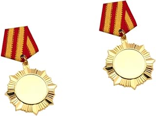 Kisangel 2pcs Alloy Award Medal Sports Competition Medal Alloy Honor Medal prizes Medal Gold Competition