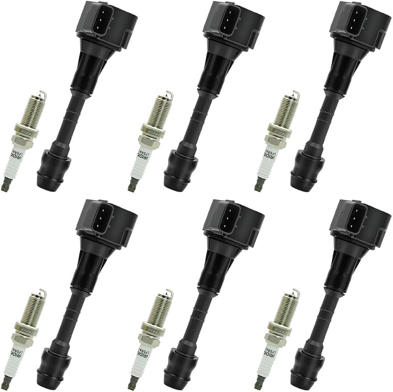 Kit de bobinas de ignição UF349 CNPAPC para Nissan, Infiniti e Suzuki V6 – 6 bobinas e 6 velas