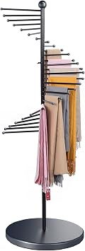 Freestanding Scarf Display Stand, Metal Scarf Rack