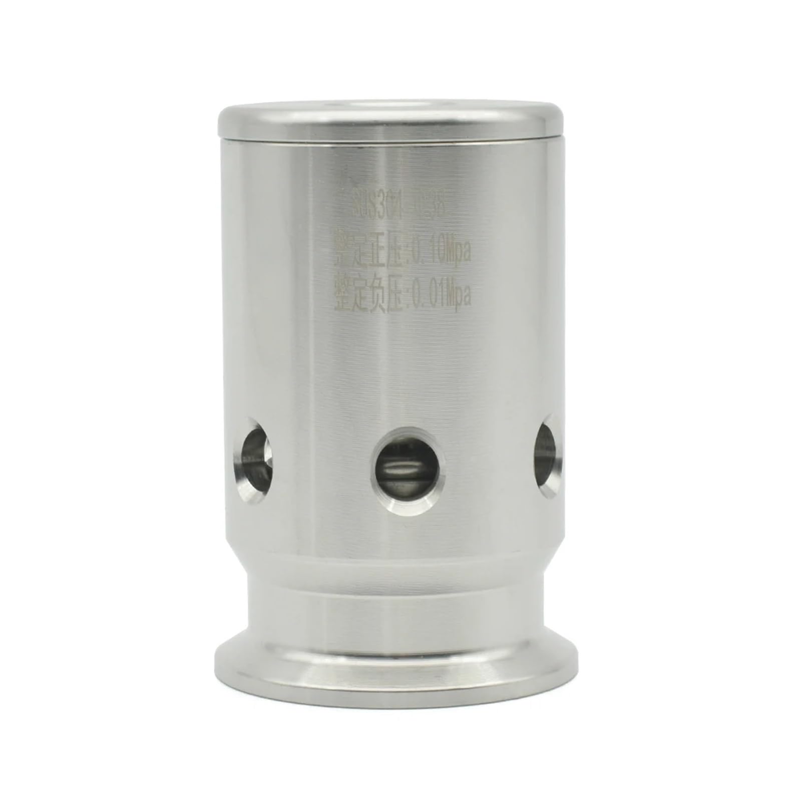 Válvula de seguridad Tri Clamp Válvula de seguridad 1,5" y 2", tres abrazaderas, 1-3 bar, reductora presión ajustable acero inoxidable(Ferrule OD 50.5mm,2 Bar)