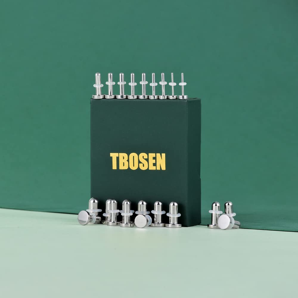 TBOSEN Zestaw o dokładnych wymiarach tunele do uszu ze stali nierdzewnej z O-ringiem rozciągacze gauge zestaw do piercingu, 1-6mm, Metal, Piaskowiec