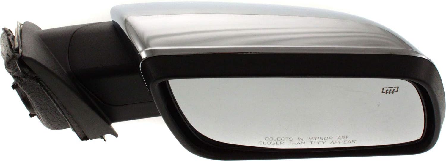 Kool Vue Side Mirror Replacement Power Heated Mirrors for Ford Flex 2009-2012, Driver & Passenger Side, Memory Puddle Lamp, Chrome