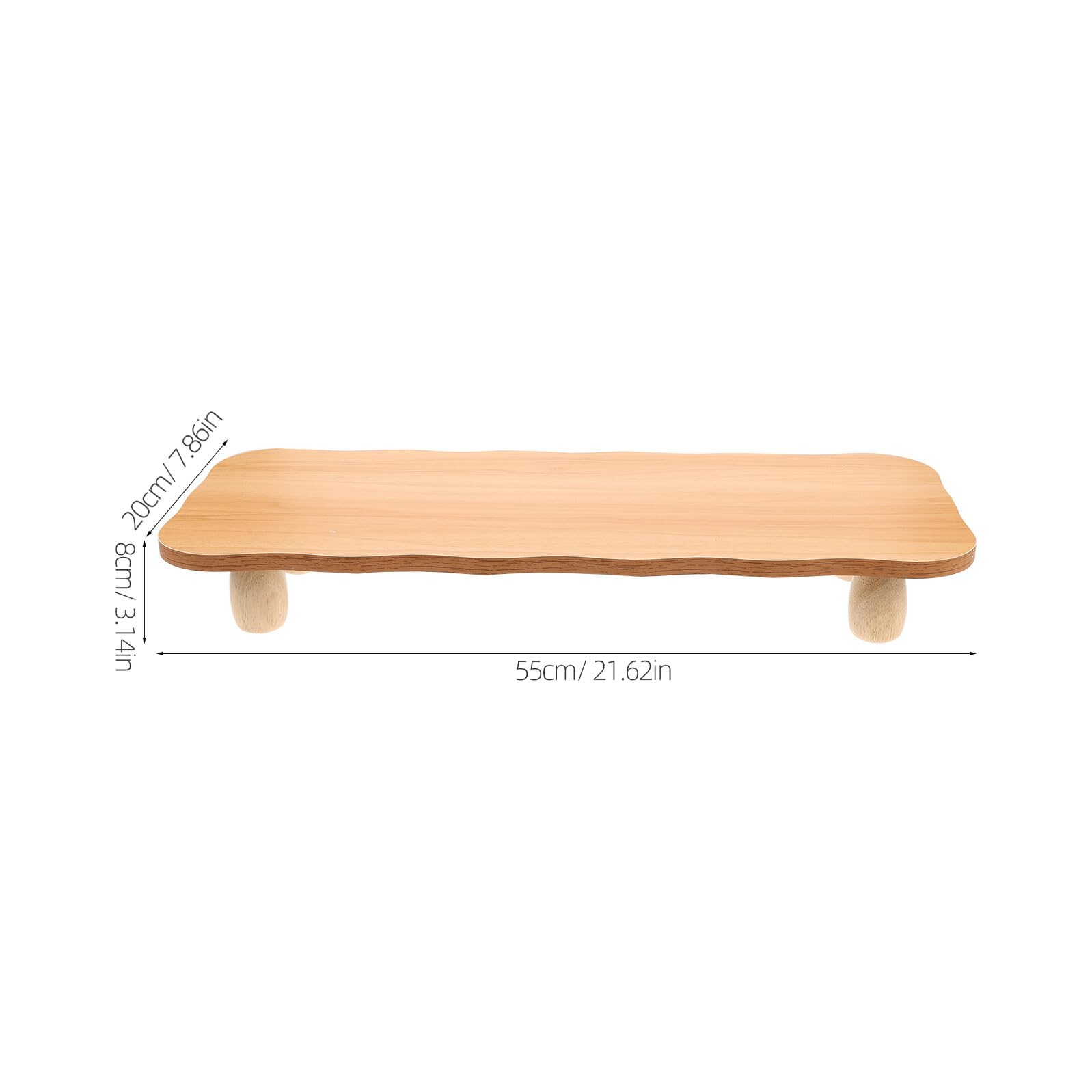Lurrose Supporto per Monitor da Ufficio in Legno, Rialzo Schermo | Scaffale per Organizzazione Desktop, Design Multifunzionale, Stile Minimal Moderno