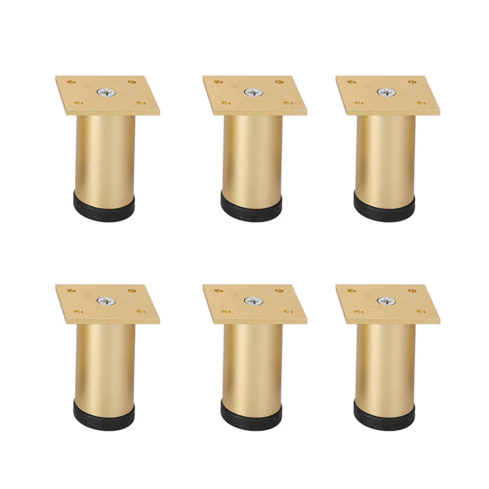 Elnwnnkc Gold 6Pcs Durability Furniture Legs With Nonslip Base Furniture Legs Replacement For Secure Height Enhancement Adjustable Sofa Bed Leg