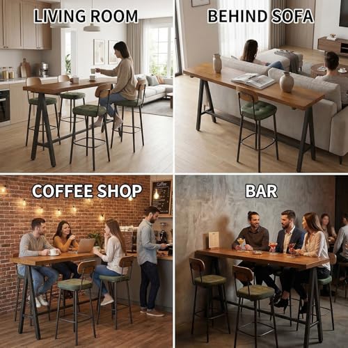 Mesa de barra de desayuno con construcción duradera y montaje simple 8