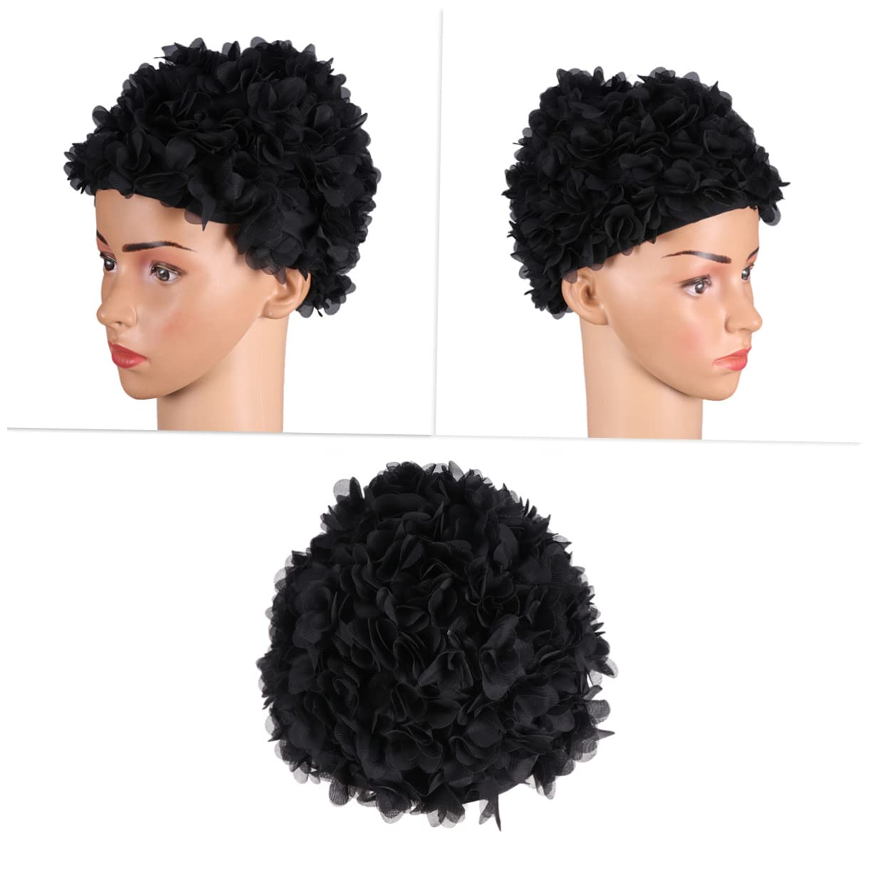 VANZACK Lot De 3 Bonnets De Bain Élégants À Fleurs pour Hommes Et Femmes - Bonnet De Bain Confortable Et Tendance pour La Natation