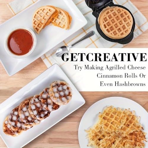 Image of 3 in 1 Mini Waffle Maker Machine 4 Inch Electric Waffle Iron with Interchangeable Plates Easy to Clean Breakfast Sandwich Snack Maker 350 Watts
