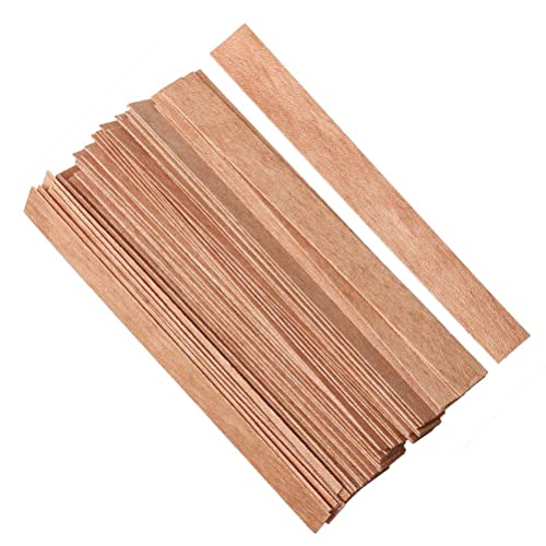 100Pcs Wooden Candle Wicks, Candle Making Wicks 5.1 X 0.5 Inch Naturally Smokeless Wooden Candle Wicks Candle Cores With Iron Stand For Diy Candle Making(50 Set) #TOP3