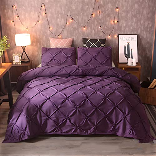 Parure De Lit Pour Adulte – Lot de 3 pièces – Violet - 220x240 cm