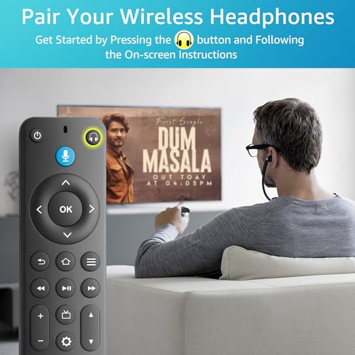 Replacement Voice-Remote-Control for Fire-TV-Stick/Cube and for Insignia/Toshiba/Pioneer/AMZ Smart TVs