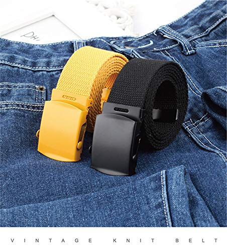 Andongnywell Men's Women's Nylon Belts Adjustable Web Military Tactical Belt with Automatic Slide Buckle2