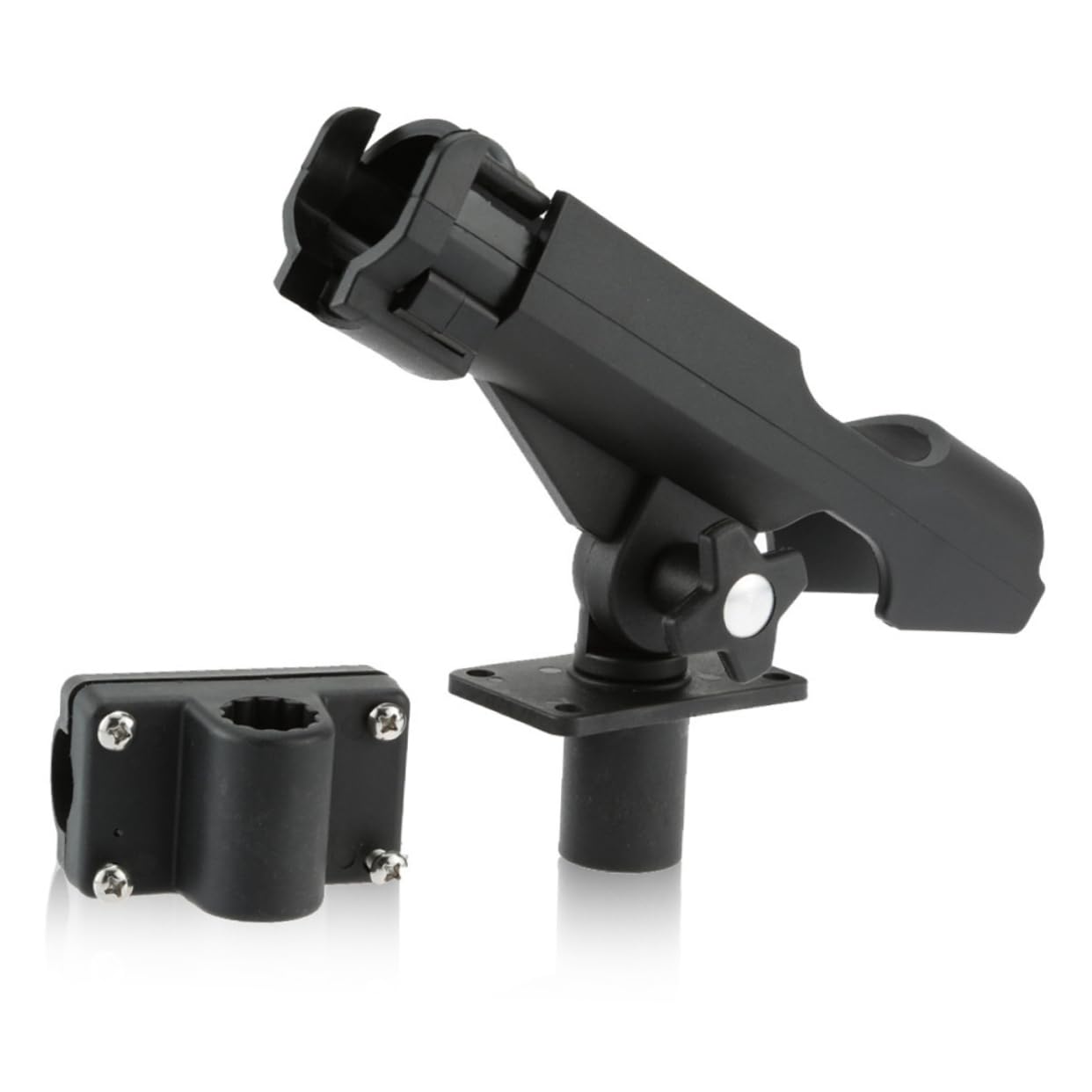 YARNOW Supporto Per Canna Da Pesca Per Kayak/yacht 4 Pezzi Staffa Girevole Viti in Acciaio Inossidabile Facile Installazione Nylon Accessorio Per Barca