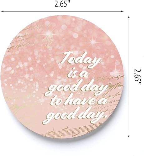 Miniatura 3 de Today Good Day Pink Sparkle Music - Posavasos de cerámica (2.75 x 2.75 pulgadas, 2 unidades)