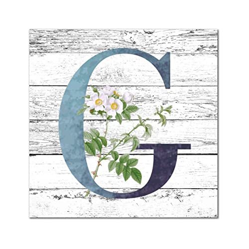 Lettre G en bois déco murale maison cuisine chambre monogramme 40cm
