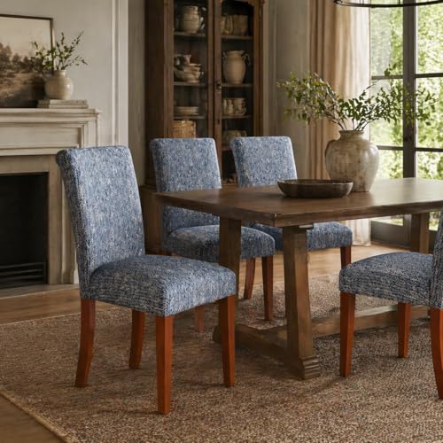 Image of HomePop Parsons Dining Chair,Pack of 2, Navy