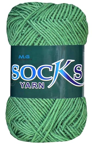 Image of M.G ENTERPRISE Premium Socks high Strength Nylon Yarn Suitable for Socks, Accessories, and Home Decor. Turquoise 200 GMS-QQ Art-ABDE