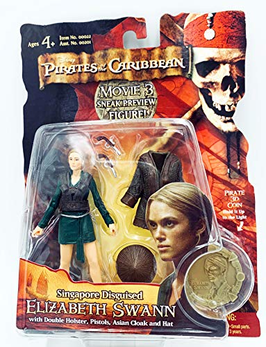 Zizzle Pirates of the Caribbean Dead Man's Chest 3 3/4 Inch Action Figure Series 3 Singapore Disguised Elizabeth Swann
