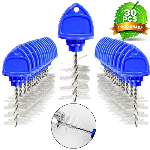 【30 PCS】MRbrew Beer Tap Plug Brush, Faucet Spout Cleaning Plug Brush Kit