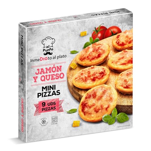 DIA AL PUNTO mini pizzas jamón y queso caja 270 gr