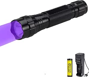 Schwarzlicht-UV-Taschenlampe von WindFire, UV-365nm, UV-CREE-LED, für ...