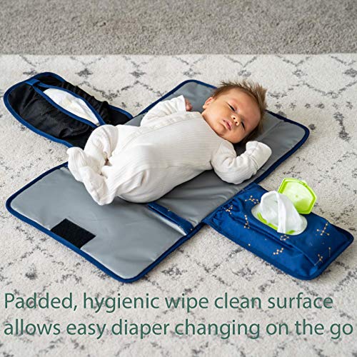 Baby Changing Pad By Lil Fox. Portable Changing Pad For Baby Diaper Bag Or Changing Table Pad. One-Hand Diaper Change Pad. Baby Shower Gifts, Newborn Baby Essentials, Unisex Baby Stuff #TOP1