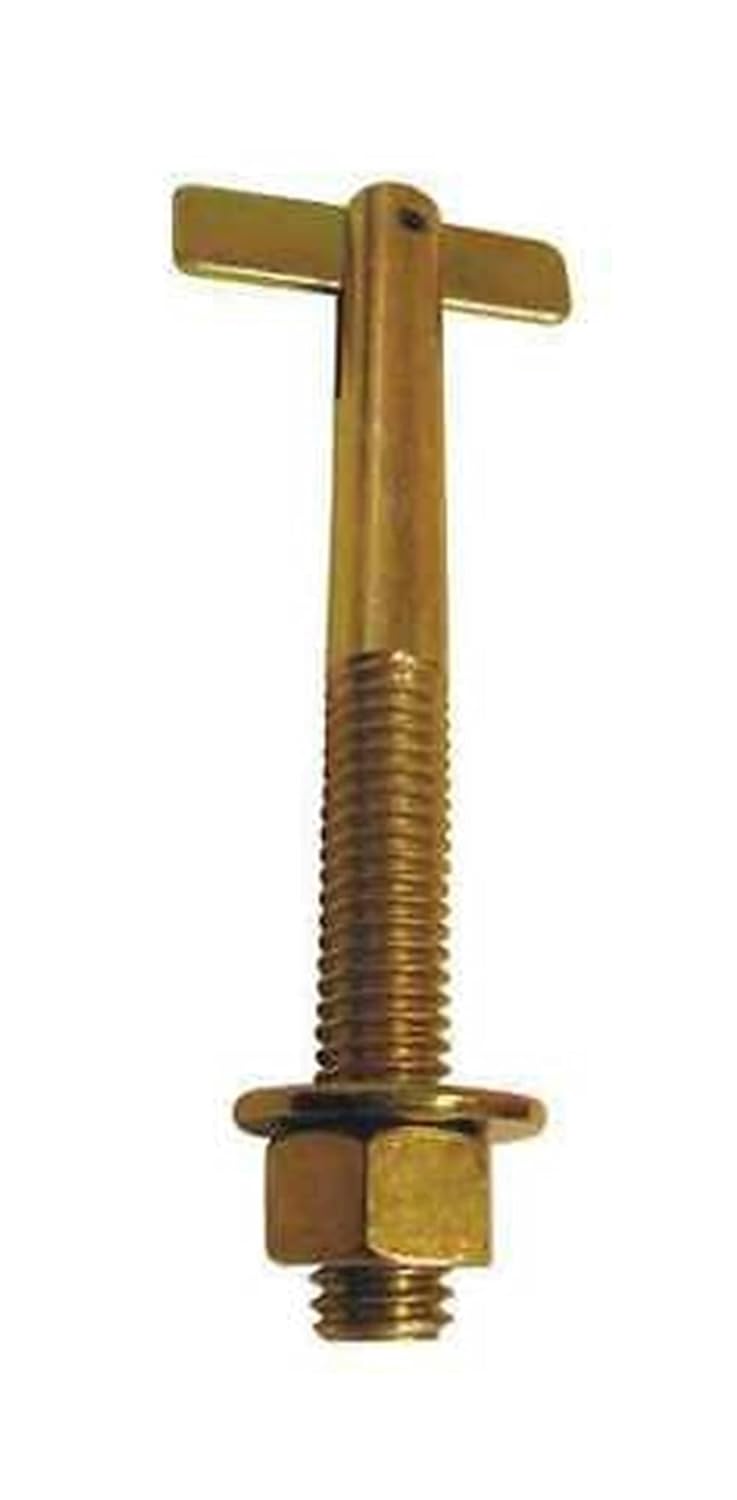 Ministry of Warehouse T-Anchor, Pack of 4, 5/16 x 2-1/2, Steel, 2300 Lb. Shear, 900 Lb. Pullout, Wall Mounting, Hollow Wall Installations