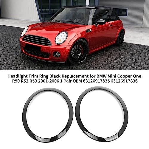 Shkalacar Anello di Rivestimento del Faro Nero per...