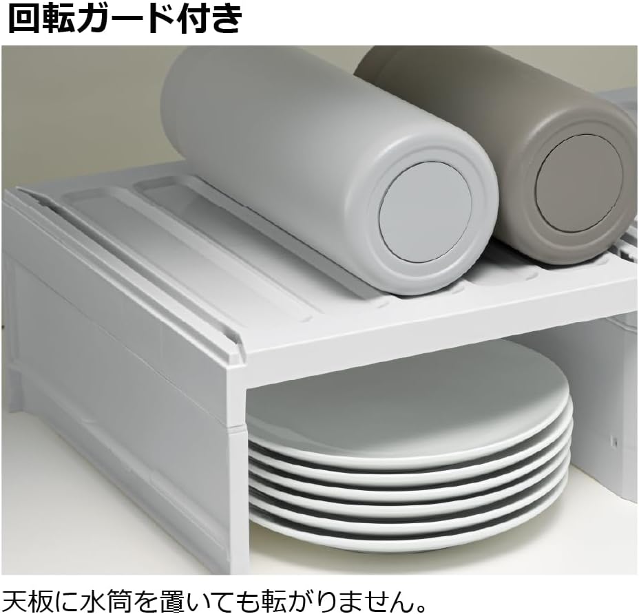 Richell 11764 Tonneau Hanging Cabinet Dish Storage Rack Organizer Regular White
