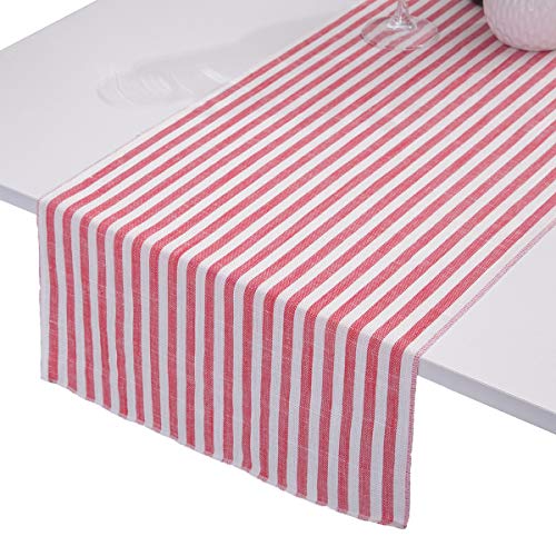 Chemin de table rouge rockcloud lavable pour table de fête propre - 3