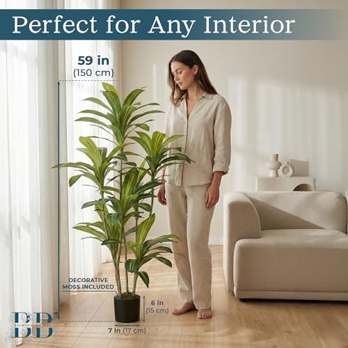 Dracaena Artificial Tree - Realistic Indoor & Outdoor Plant