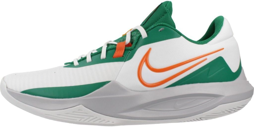 Nike Precision 6 Basketball Shoes (DD9535-103, White/Malachite/Sundial/Safety Orange) Size 12 - Image 2