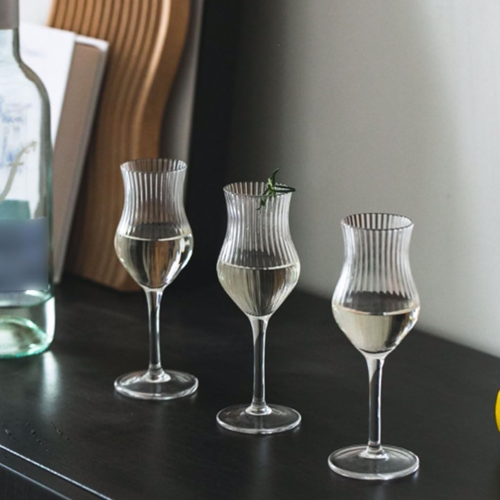 Novedosa taza de vino de tallo largo, vasos de whisky para hogares, bares, cerveza, jugo, copa de vino, bar, hotel, fiesta, elegante juego de vasos para uso doméstico y bar