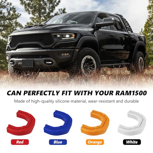 TECHPICCO Front Tow Hooks Covers for RAM 1500 2019-2026, Hitch Cover Compatible with RAM 1500 Accessories 2019-2026 White (Not Fit for RAM 1500 Classic,Warlock,RAM 2500,RAM 3500) - Thumbnail 4
