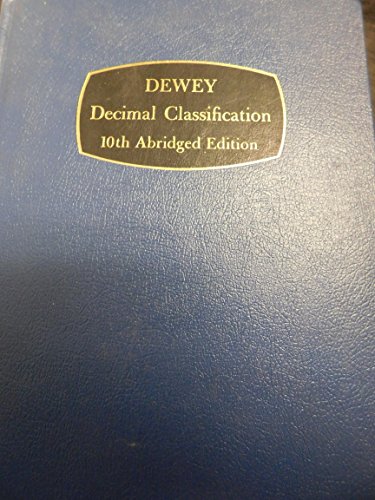 Abridged Dewey decimal classification and relat... 091060813X Book Cover