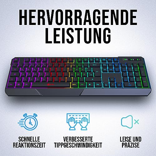 Ergonomische kabellose Gaming-Tastatur KLIM Chroma für PC und Konsolen