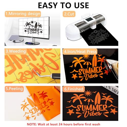 Image of FUNKAKA HTV Heat Transfer Vinyl Bundle, 20 Rolls 12 inch x 3ft HTV Vinyl