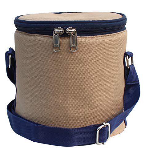Image of Insulated Lunch Bag, Polyester, for Office, School and Travelling, 1 Litre (Without Containers, Size-6.5 X 6 X 6)