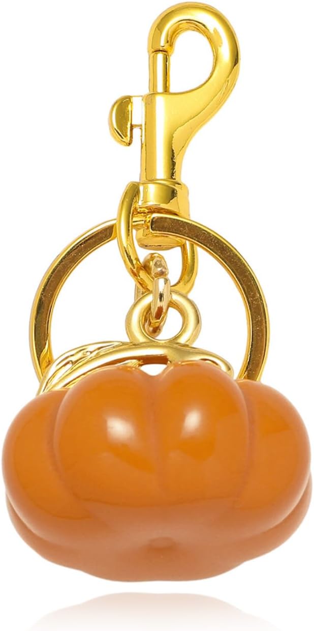 Pumpkin Keychain Halloween Fall Bag Charm Thanksgiving Purse Accessory Gift