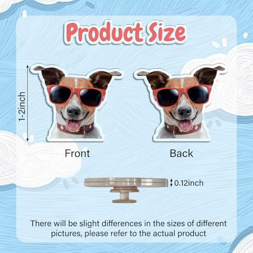HJX Custom Shoe Charms 3Pcs Acrylic Shoe Charms with Logo and Text, Personalized Shoe Decorations for Kids Women Men,Unique Gifts (Custom Text)