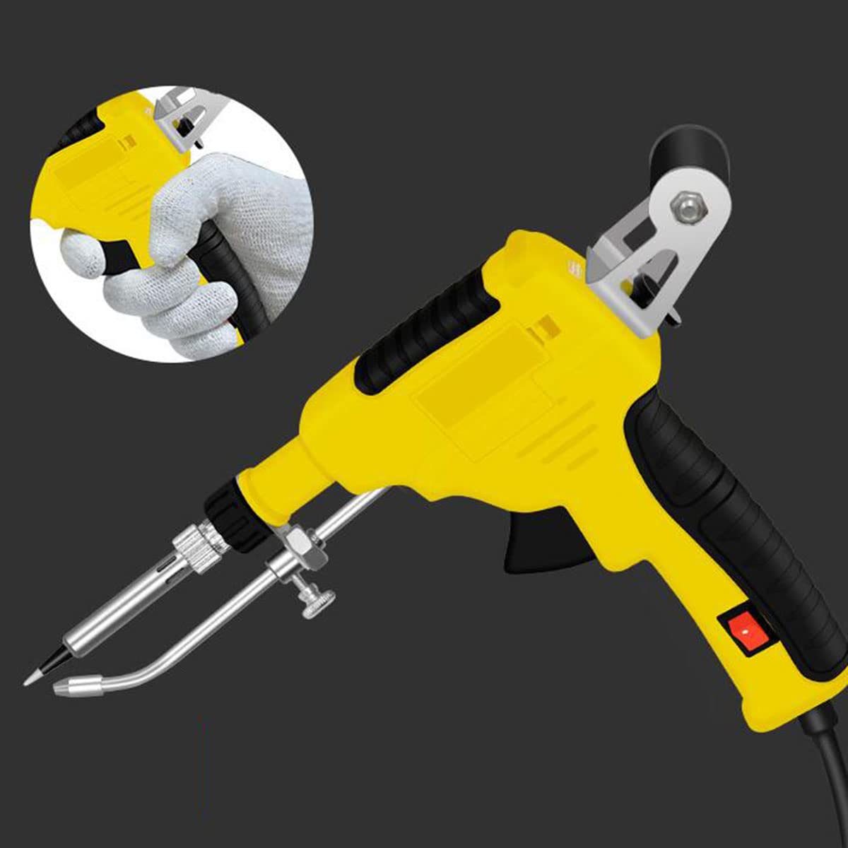 Kit De Soldador, Kit De Pistola De Soldadura Eléctrica con Cable De 60 W, Kit De Soldadura De Operación con Una Sola Mano 15 En 1 para Joyas De Soldadura, Relojes