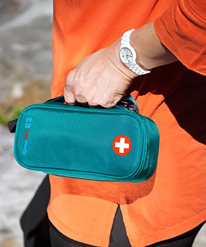 PRACMEDIC EpiPen Medicine Case for Emergencies - Fashionable, Insulated, Teal, 8” - Storage Bag Holds 2 EpiPens, Auvi Q, Antihistamine and Medicine - Easy Access (with Alert Tag)