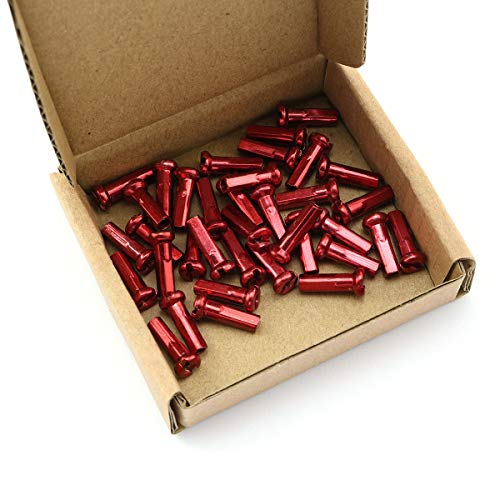 Pro Bamboo Kitchen 36pcs Carbon Steel Mountain Bike Spoke Hat 14G 2x14mm Red Color Spokes Caps for Mountain Road Bicycles