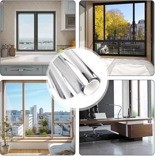 Película Espejo Plata para Ventanas 17.5in x 78.7in miniatura 4