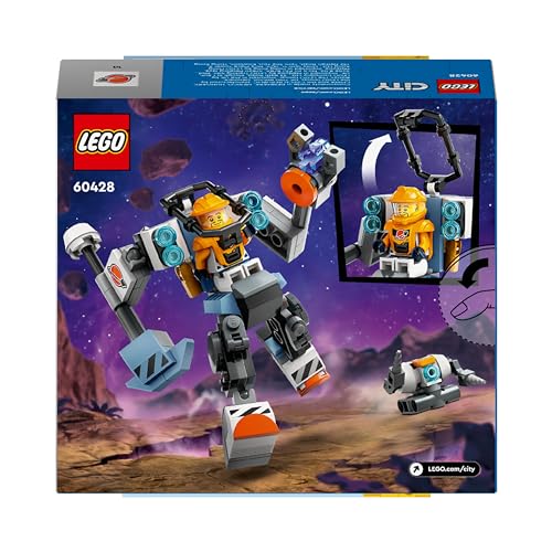 LEGO City Le Robot de Chantier de ’Espace Jouet de Figurine de Robot avec Tenue Spatiale Jeu Imaginatif Minifigurine d'Astronaute Pilote 60428 - vue 9