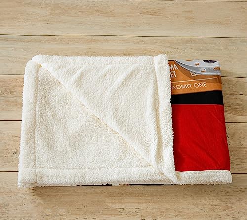 Homemissing Movie Night Sherpa Blanket Movie Theater Decor Fleece Throw Blanket for Kids Boys Girls Decor Cinema Plush Blanket Microfiber Popcorn Movie Ticket Fuzzy Blanket Bedroom Double 60x79 Inch - Image 3